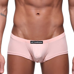 Pink metroMalewear oscar boxer briefs with black logo waistband in dusty pink color for comfortable everyday wear