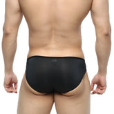 MetroMaleWear Over-Limit bikini noir 2206-20 black sheer briefs with smooth form-fitting design