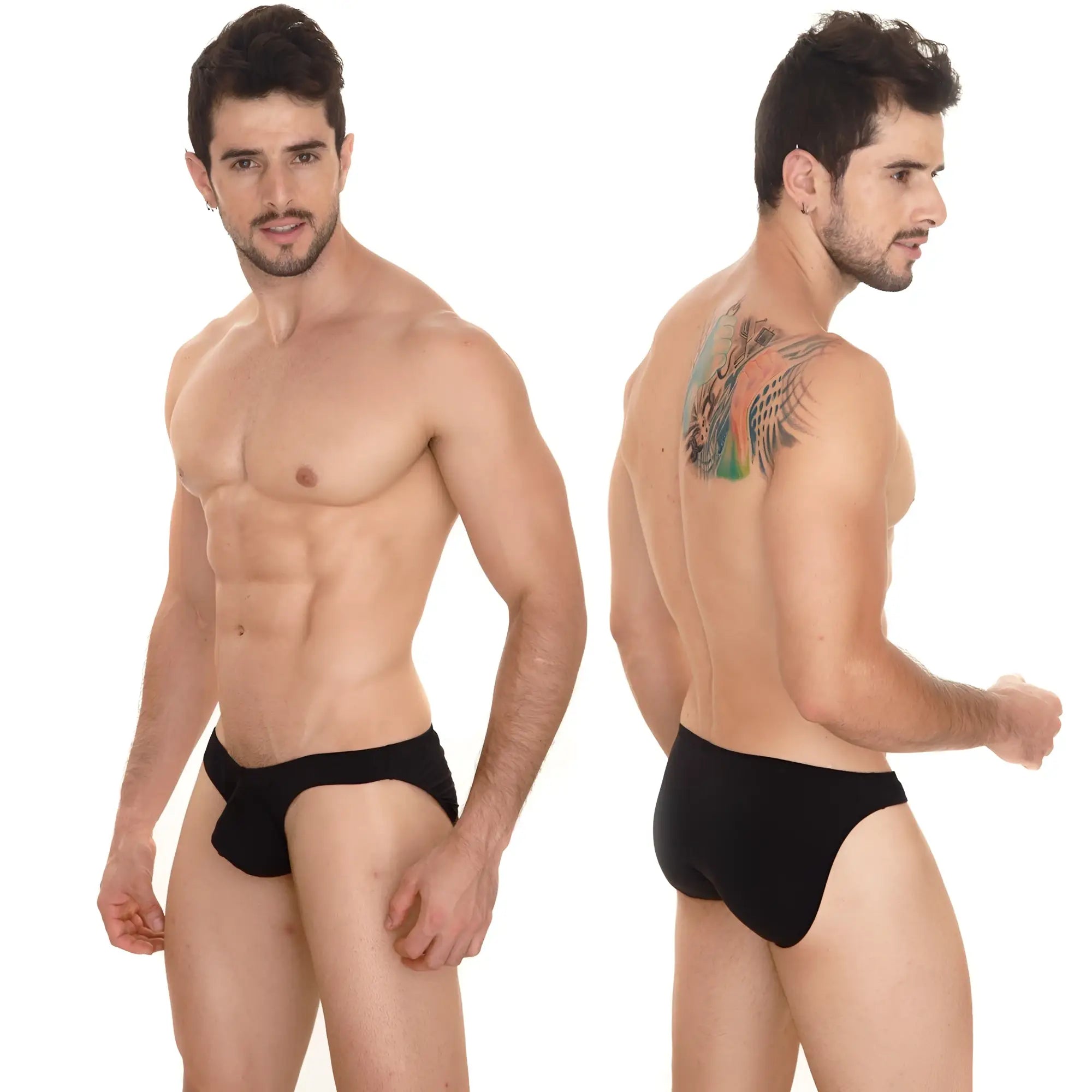 Black briefs metro male wear perfect scene askin bikini with smooth form-fitting design in black