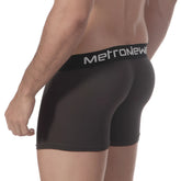 Black metronewe mens boxer briefs with snug fit elastic waistband made from pima cotton charcoal 3027-11
