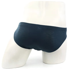 Dark navy blue briefs with subtle textured fabric metro male wear pinerolo bikini 5103 86 front view