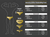 MetroMaleWear posingwear core red posing suit gold bodybuilding trunk in various cut styles including full back view