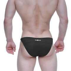 MetroMaleWear Prodigy bikini black swim trunks with sleek form-fitting design for men