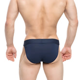 Navy blue MetroMaleWear Profundo Bikini 3004-27 briefs with smooth form-fitting fabric and subtle elastic waistband