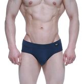 MetroMalewear profundo brief 5203-28 navy blue snug fit briefs with small black logo on waistband