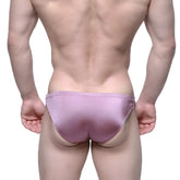 MetroMaleWear Puente bikini dusty pink 3603-04 with a shimmering lavender metallic finish and sleek form-fitting design