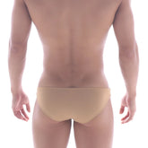 Beige metro malewear puente bikini gold 3603-21 briefs with smooth form-fitting design for comfortable wear