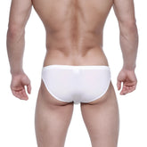 White briefs metro malewear puente bikini rainbow 3603-01 with smooth form-fitting design in solid white color