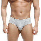 Metro male wear sencillo brief gray 5203-10 heathered cotton briefs with contoured design front view