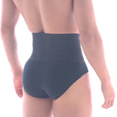 MetroMaleWear shaper hip brief black 5003-80 dark gray high-waisted men’s underwear with smooth form-fitting design