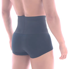 Dark gray high-waisted waist trainer shorts by MetroMaleWear shaper hip trunk 3022-80 for body shaping