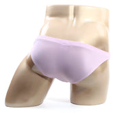 MetroMaleWear slim bikini brief in soft lavender sheer mesh displayed on a mannequin for a lightweight fit