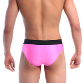 MetroMaleWear snap brief pink 2222-02 bright pink briefs with black waistband for comfortable daily wear