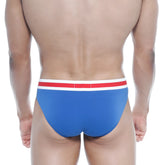 Metro male wear spartacus brief royal 3804-18 blue briefs with red and white striped waistband for comfortable fit