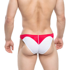 Metro malewear splash swim bikini blue 4989-18 red and white heart-shaped swim trunks for men