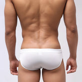 White briefs metro male wear stripe swim bikini 4917-41 smooth form-fitting fabric for comfortable swim use