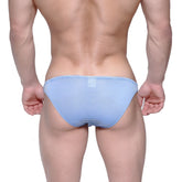 MetroMalewear sunbathing bikini blue stripe 2004-40 light blue and white striped men’s briefs in soft breathable fabric