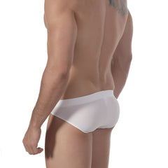 White metroMalewear sunbathing brief 2007-00 with smooth form-fitting design for comfortable wear