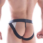 Metro male wear super jock strap white 2001 00 black and white mesh briefs with sleek form fitting design