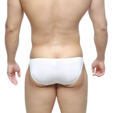 MetroMaleWear super lowrise bikini white briefs with smooth seamless design and form-fitting fabric for comfort
