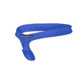 Bright blue sleek form-fitting headband with subtle metromalewear logo tag metro malewear suspensory royal blue 0003-18