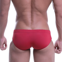 Metro male wear terracotta swim bikini 4917-03 red swim trunks with smooth form-fitting design for swimming