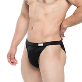 Black satin briefs metro male wear torres swim bikini black with sleek form-fitting design and brand tag on waistband
