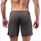 Dark gray metroMalewear trainer shorts with sleek form-fitting design and subtle side seam detailing
