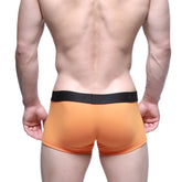 Orange mens briefs with black elastic waistband branded men metro malewear uphole short boxer 3030-14