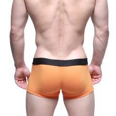 Orange mens briefs with black elastic waistband branded men metro malewear uphole short boxer 3030-14