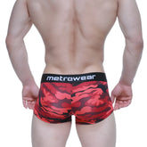 MetroMaleWear Urban Camo Trunk 2026-90 red and black camouflage men’s briefs with black waistband and metrewear branding