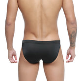 MetroMaleWear Vanguard swim bikini black sleek form-fitting trunks with smooth fabric finish for men