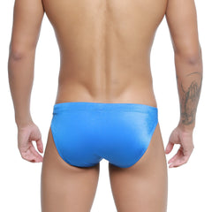 Vibrant blue shimmering fabric briefs metroMaleWear Vanguard swim bikini royal 4984-18 with sleek form-fitting design