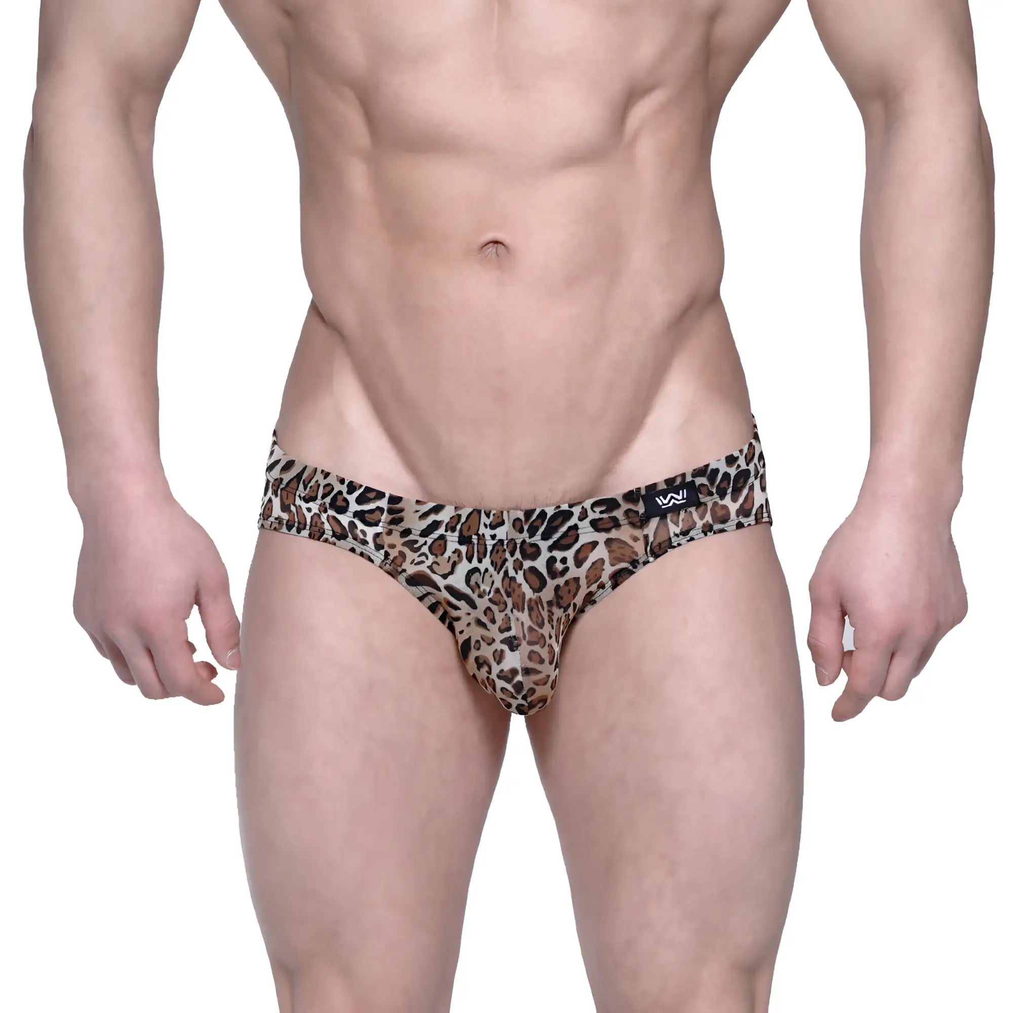 Metro malewear vasco hip brief animal yellow leopard-print men’s briefs with snug fit and elastic waistband