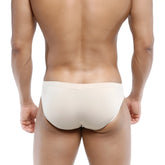 Beige metro male wear vasco hip briefs with smooth form-fitting design for comfortable daily wear