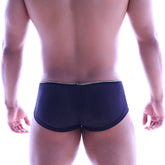 MetroMaleWear vigor trunk black mesh briefs with subtle white trim along the waistband for comfortable wear