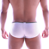 MetroMaleWear vigor trunk white mesh briefs with black elastic waistband for breathable everyday wear