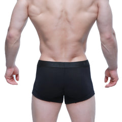 Black ribbed metro male wear voltz boxer brief with smooth elastic waistband and comfortable fit for everyday use