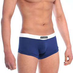 MetroMaleWear waistband boxster dark blue navy briefs with white branded waistband for comfortable daily wear