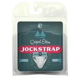 Mm original edition bike style jockstrap underwear in red grey with 2 inch waistband in clear plastic package