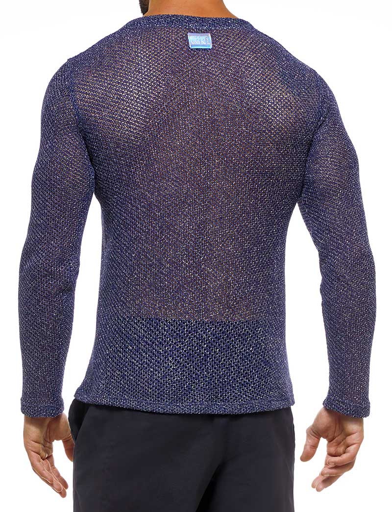 Modus Vivendi Knight T-Shirt mit V-Ausschnitt und langen Ärmeln, Blau, 05251, Größe S Modus Vivendi Knight T-Shirt mit V-Ausschnitt und langen Ärmeln, Blau, 05251, Größe S