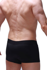 PetitQ boxer hang black athletic briefs with smooth form-fitting fabric and elastic waistband for comfortable support