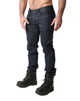 Np jean dark indigo slim fit denim jeans with classic five pocket design and comfortable stretch material