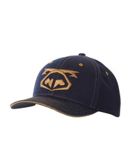 Zweifarbige Denim-Kappe