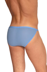Olaf Benz Red 2557 Riotanga Underwear in sky blue, worn by a man, viewed from the back.