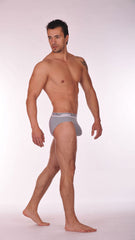 Obviously Pouch Brief Full Cut Unterwäsche Hellgrau PBR Größe S