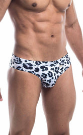 White briefs with black leopard print pattern from Oceanico swim bikini perfect for stylish beachwear