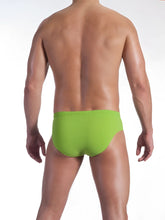 Olaf Benz BLU 1151 sport bikini swimwear in bright lime green with textured crochet trim along the waistband size XL