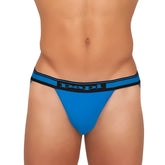 Bright blue papi cotton stretch briefs with black waistband and papi logo from 2 pack jock strap underwear size l