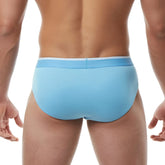 Light blue papi heritage clasico hip brief underwear with white waistband in size medium for comfortable everyday wear
